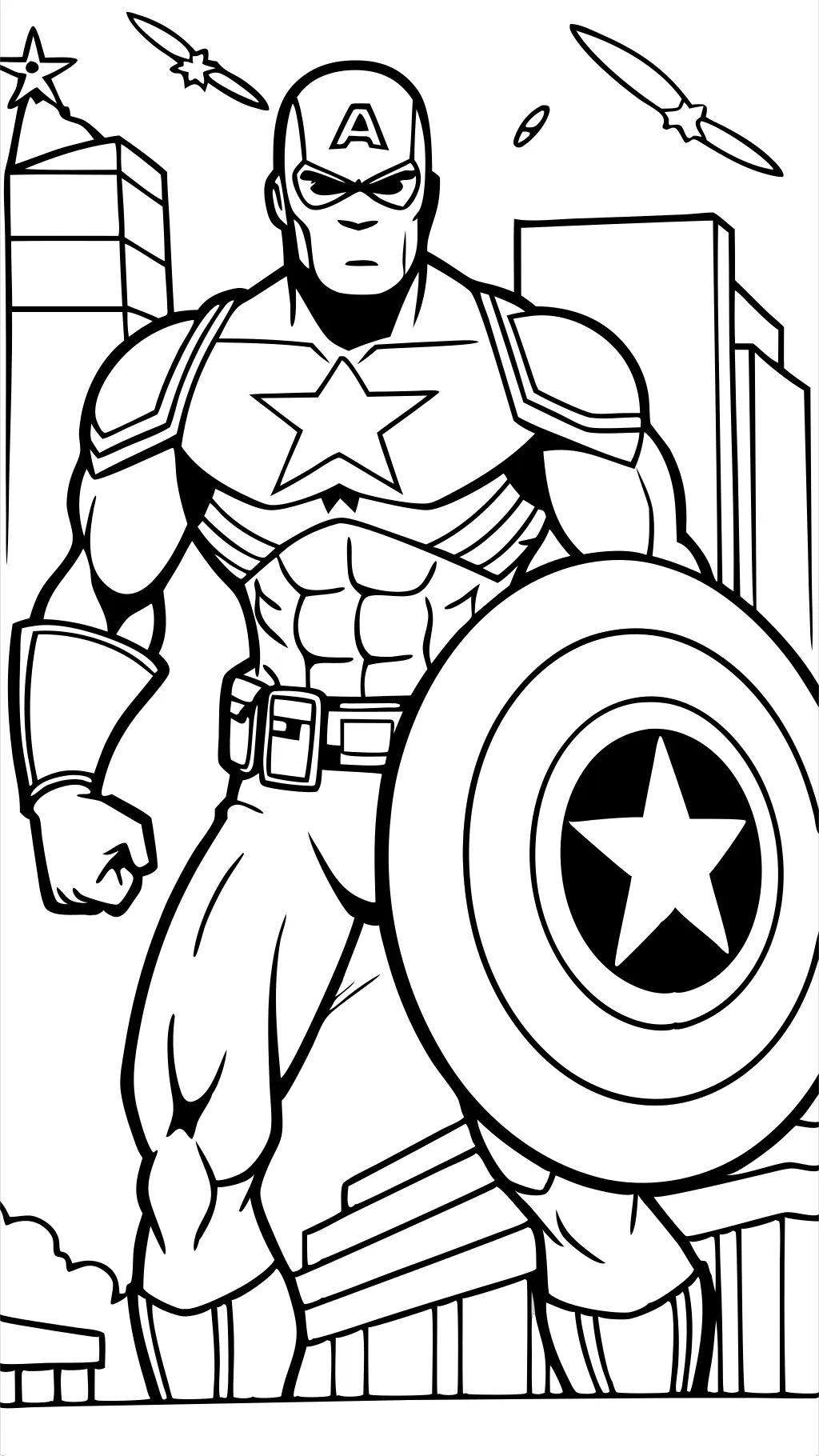 coloring pages captain america